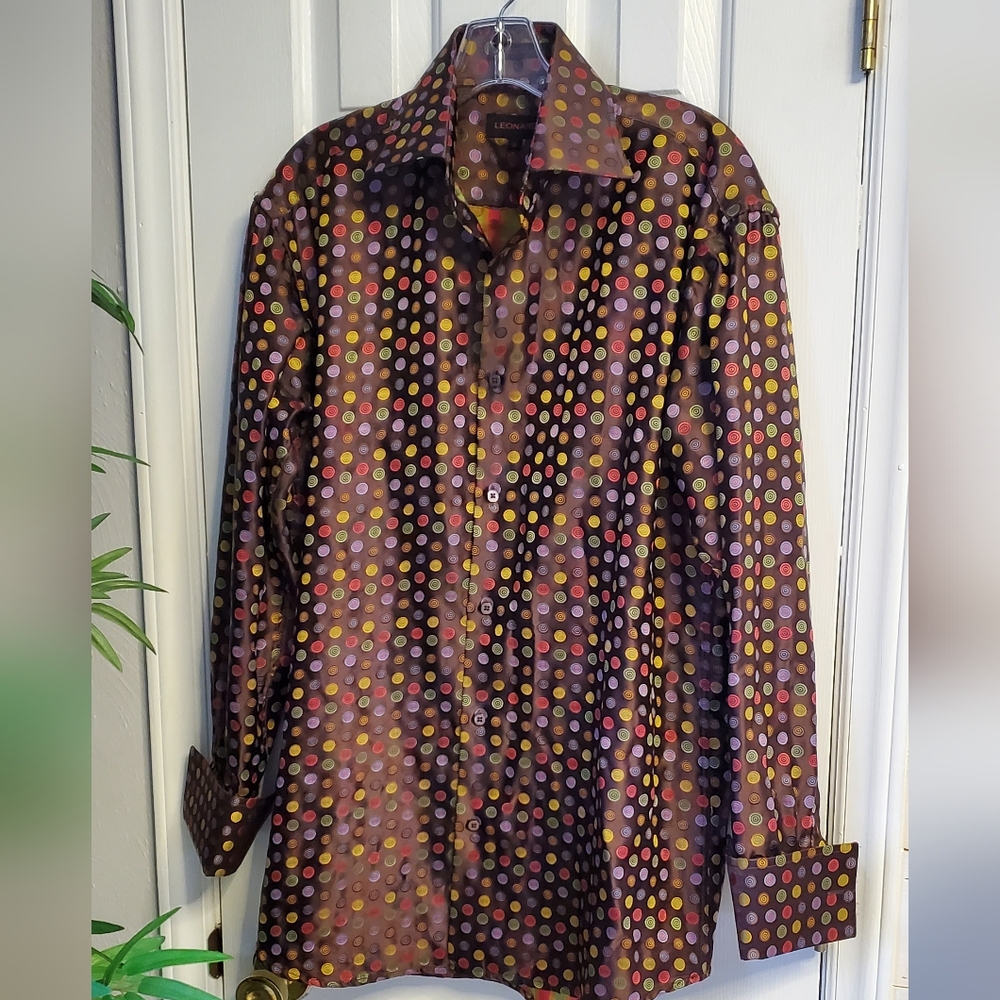 Leonardi Shiny Long Sleeve Men's Shirt. Medium. - Picture 10 of 16